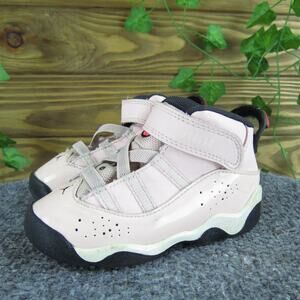 Jordan Girls Sneaker 6 Rings‎ Sz T 7 Medium Pink Synthetic Hook & Loop